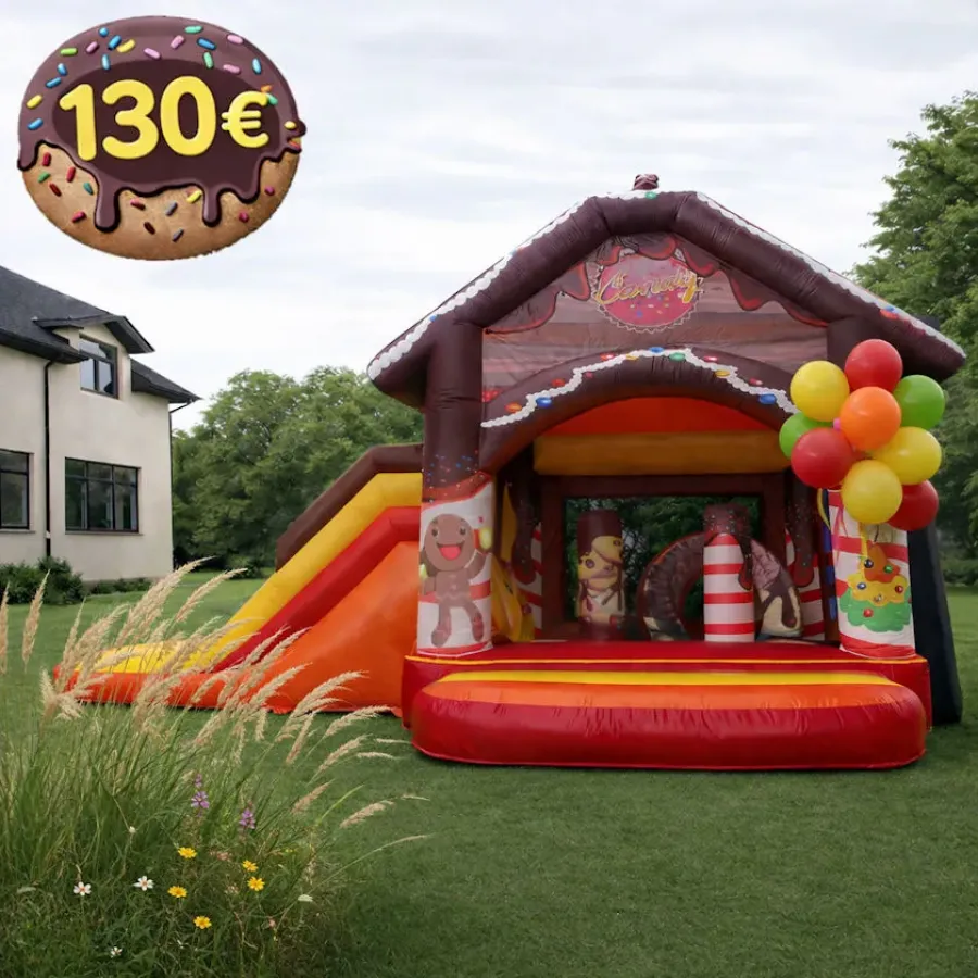 Jauna piepūšamā atrakcija Cepumu namiņš