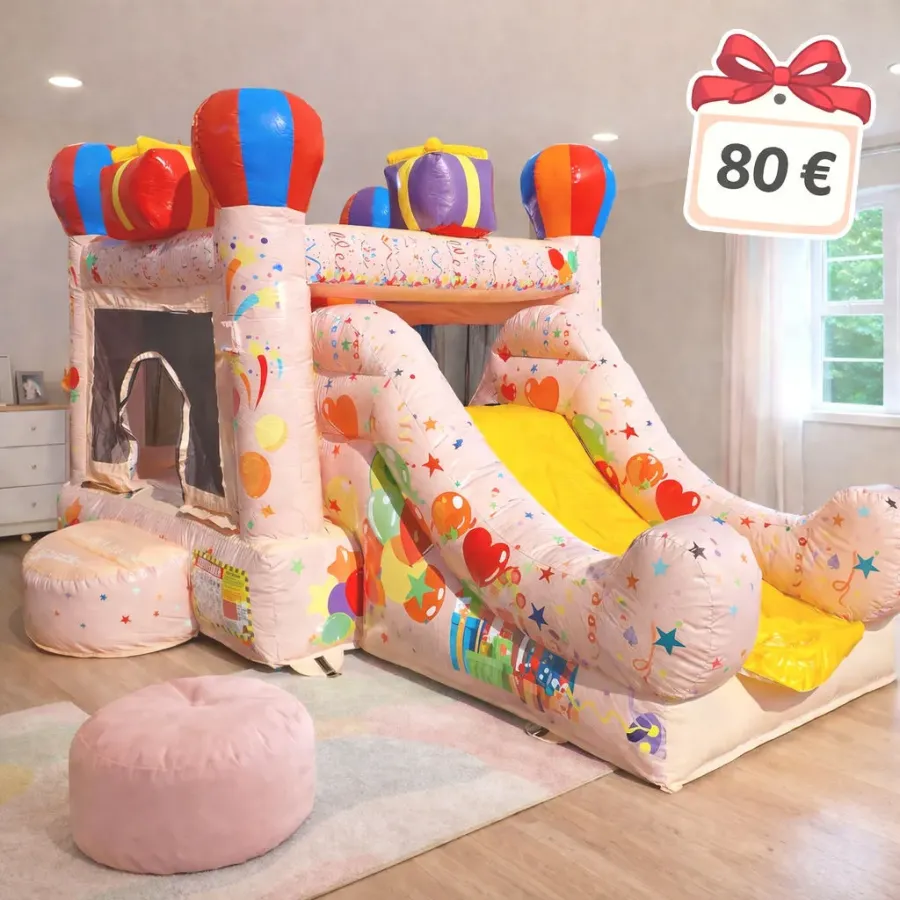 Mazā piepūšanā atrakcija "Dzimšanas diena" telpām un pagalmam.
