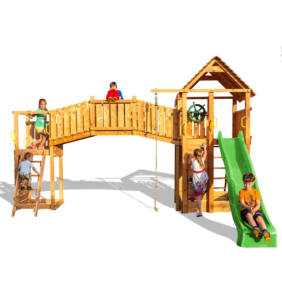 Premium liela izmēra rotaļu laukums FORTRESS TIPTOP Rainbow