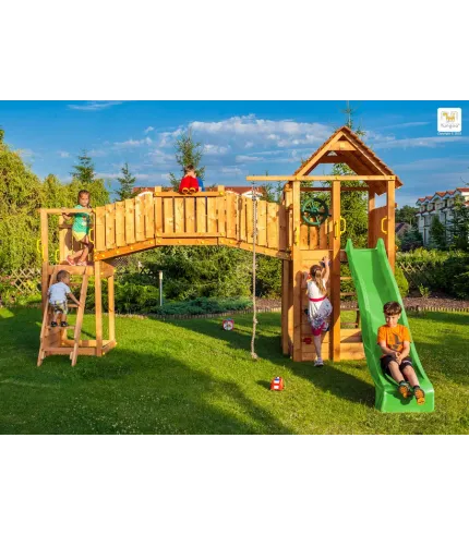 Premium liela izmēra rotaļu laukums FORTRESS TIPTOP Rainbow