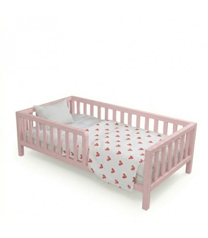 160 x 80 cm ELVA LUX  Pasteļtoņu masīvkoka bērnu gulta 