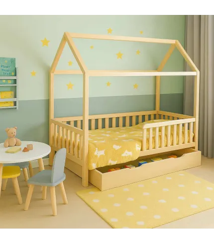 Latvijā ražota bērnu masīvkoka gulta 160 x 80 cm