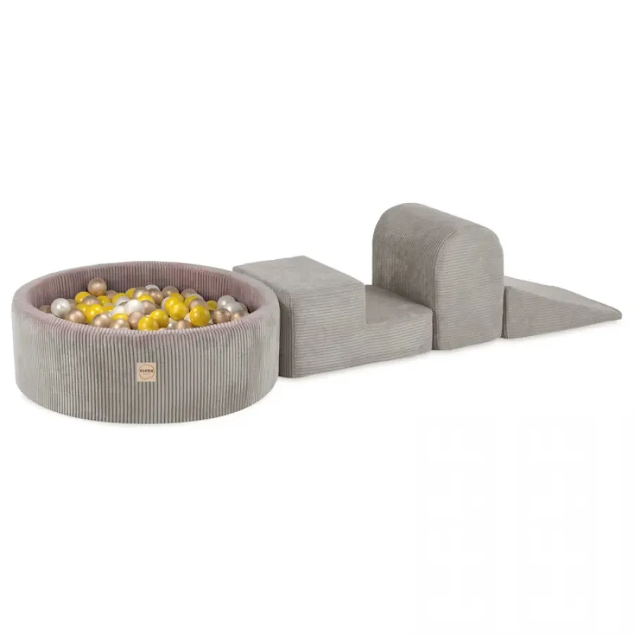 Bumbu baseins (bēšs) + mīkstie kluči + 200 bumbiņas 