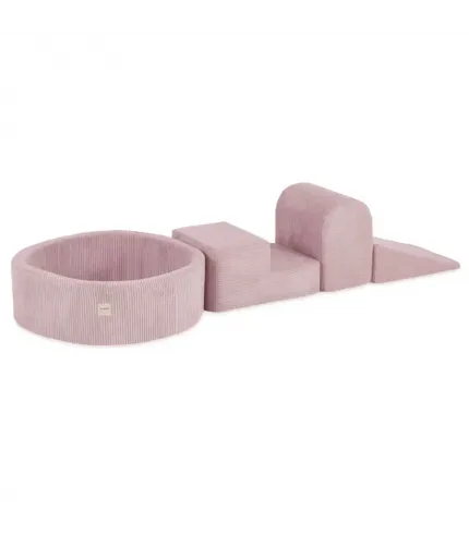 Bumbu baseins (rozā) + mīkstie kluči + 200 bumbiņas 