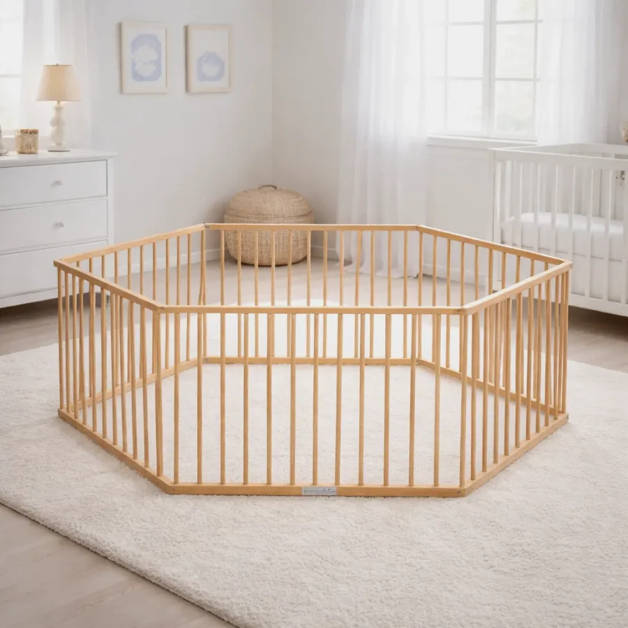 Bērnu drošības sētiņa - manēža no dabīga koka.