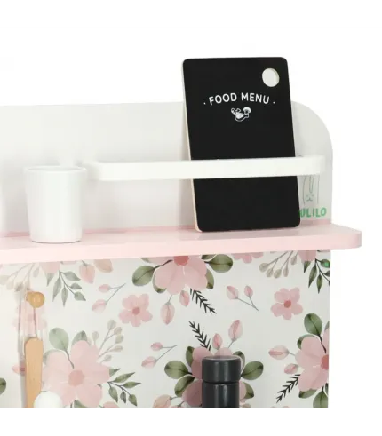 Rozā rotaļu virtuve ar piederumiem  LULILO floro