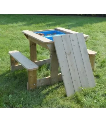 Dabīga koka piknika galdiņš - smilšukaste