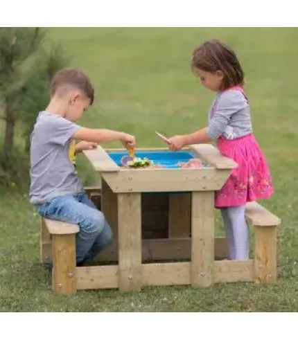 Dabīga koka piknika galdiņš - smilšukaste