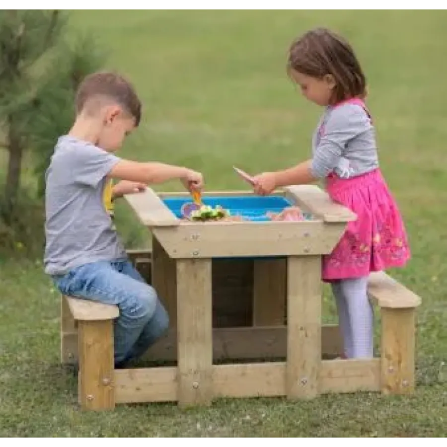 Dabīga koka piknika galdiņš - smilšukaste