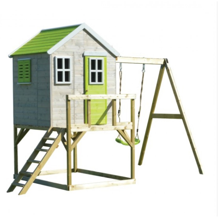 Rotaļu mājiņa ar šūpolēm