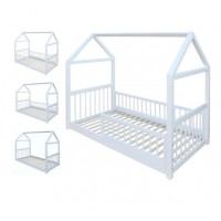 Bērnu gulta - mājiņa ar barjeru 160 x 70 cm